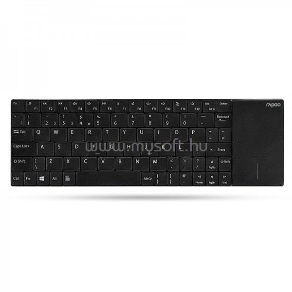 RAPOO E2710 Billentyűzet TOUCHPAD, WIRELESS, HU (fekete)